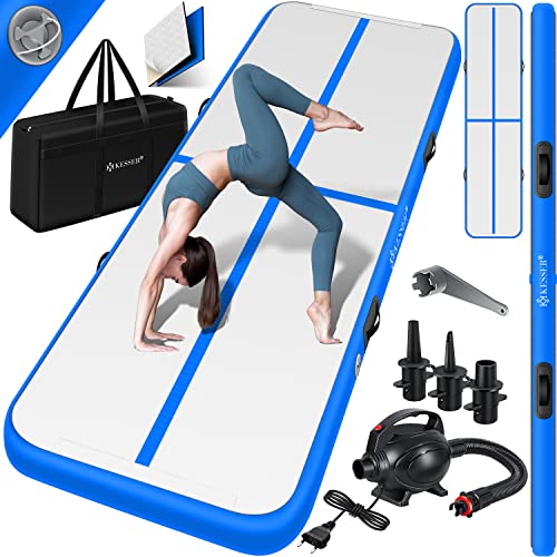 KESSER® Turnmatte Aufblasbar Airtrack 300x100x10 Fitness-Matte Gymnastikmatte 3/4/5/6m | inkl....