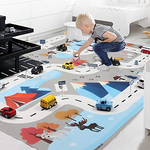 Motto.h Spielteppich Kinder Autoteppich Straßenteppich Auto-Spielteppich Verkehr Straße Spielmatte...