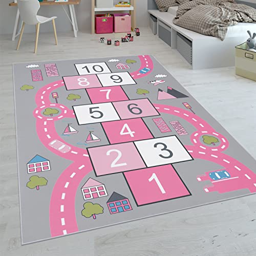Paco Home Kinderteppich Teppich Kinderzimmer Spielteppich Junge Mädchen Modern rutschfest,...