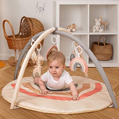 Hakuna Matte Baby Spielbogen - Extra Dicke und Weiche Krabbeldecke für Baby mit Entdeckungsspiegel...