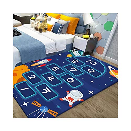 PROFIYER Kinderteppich, Cartoon Hopscotch Teppich, geeignet für Wohnzimmer, Schlafzimmer,...