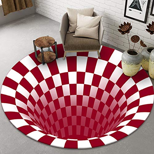 3D Vortex Teppich, 3D Geometrische Optische Täuschung Anti-Rutsch Optische Täuschung Teppich,...