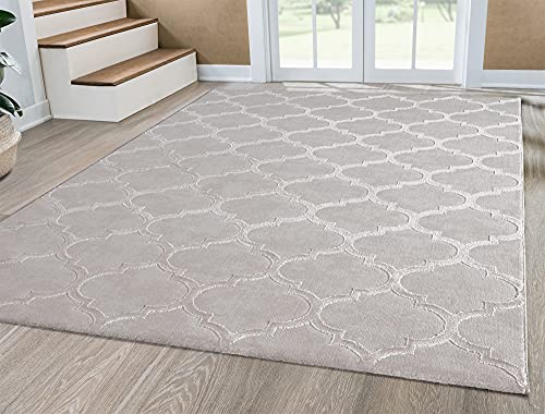 Mia´s Teppiche Anna Wohnzimmer Teppich, Kurzflor, 080x150 cm, Beige