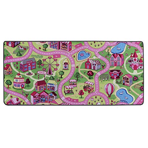 Primaflor Spieleteppich - Robuster Kinderteppich - Hochwertiger Teppich für das Kinderzimmer - Spielmatte Jungen/Mädchen - SWEET CITY - 95x133 cm