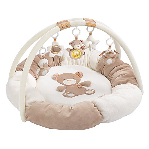 Fehn 160963 3-D-Activity-Nest Rainbow / Besonders weicher Spielbogen mit 5 abnehmbaren Spielzeugen...