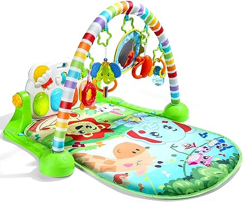 CUTE STONE Spielspaß Piano-Gym Spieldecke mit Spielzeug, Babyspielzeug für Kleinkinder ab der...