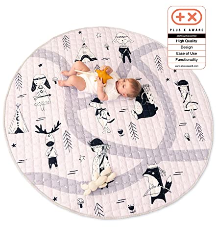 Hakuna Matte Gesteppte Krabbeldecke für Baby 150cm – Extra Dicke 1,5cm und Weiche Krabbelmatte in...