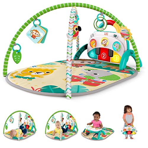 Bright Starts, 4-in-1 Groovin’ Kicks Tropical Safari Spieldecke mit Klavier und Trommel,...