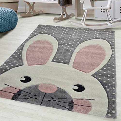 Flycarpets - Tier Kinderteppich - Indoor Kinderteppich - rechteckig - modern - Kurzflor 12 mm - in...