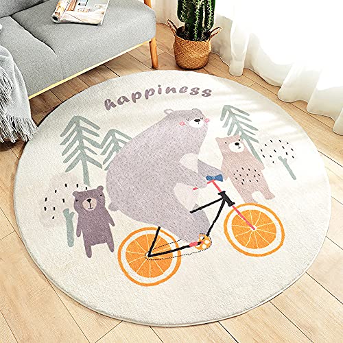 Kinderteppich Rund Waschbare fürs Babyzimmer Kleinkinderzimmer Wohnzimmer Schlafzimmer Bereich...