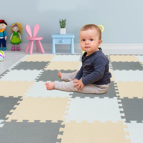 Yostrong® Puzzlematte Baby mit Gerader Rand für Krabbelmatte Spielmatte Sportmatte...