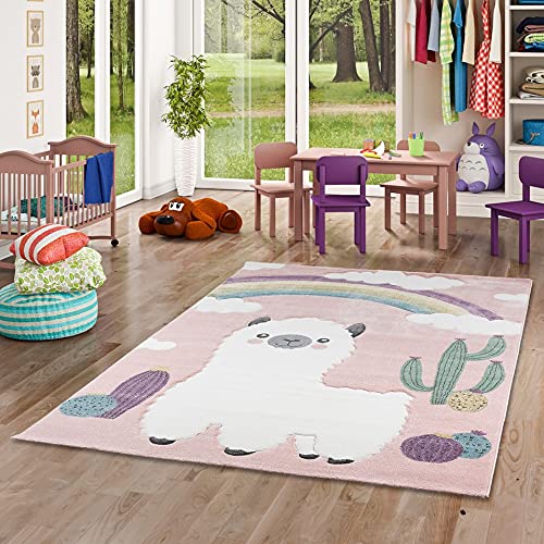 Pergamon Kinder Teppich Maui Kids Alpaka Wüstenlandschaft Bunt in 5 Größen