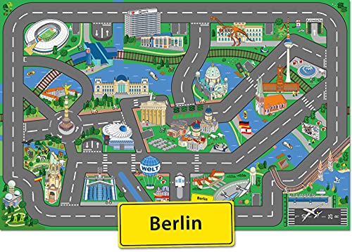 Spielteppich Stadtspielteppich Berlin - 115 x 175 cm - Großer Spielteppich