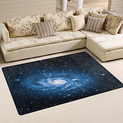 Use7 Triangulum Galaxie Weltraum Teppich, rutschfeste Bodenmatte, Fußmatten für Kinder, Wohnzimmer, Schlafzimmer, Textil, mehrfarbig, 100 x 150 cm(3' x 5' ft)