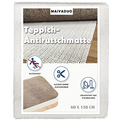 MAIYADUO Teppich Antirutschmatte 60 x 150 cm Premium Teppichunterlage rutschfest Gleitschutz Teppich...