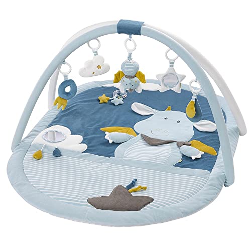 Fehn 3-D-Activity-Decke Spielbogen Little Castle – Krabbeldecke mit 5 abnehmbaren Spielzeugen zum...