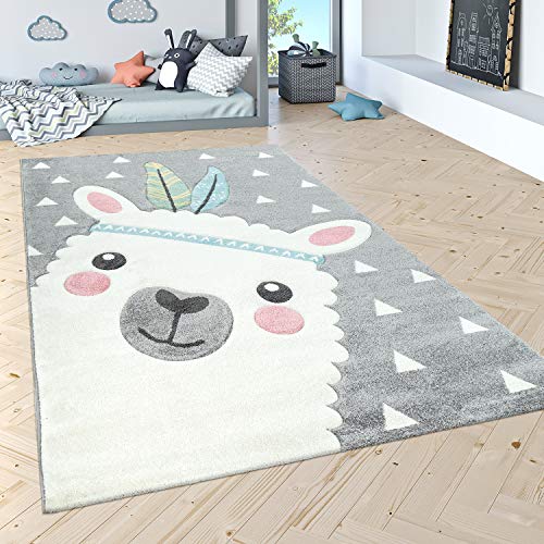 Paco Home Kinderteppich Kinderzimmer Moderne Pastell Farben, Niedliche Motive, 3D Effekt,...