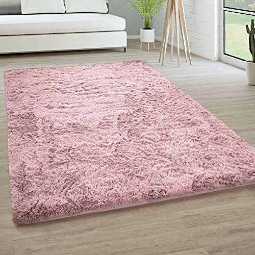 Paco Home Hochflor Teppich Wohnzimmer rutschfest Fellteppich Shaggy Flauschig Weich Modern Kunstfell...