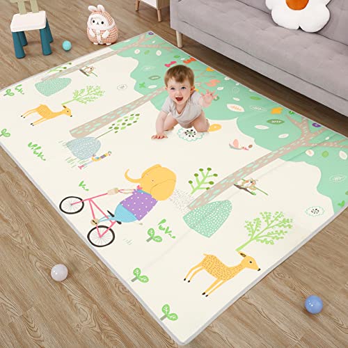 RONIPIC Baby Krabbelmatte, Babymatte Krabbelmatte Faltbar, Spielmatte Baby Schadstofffrei...