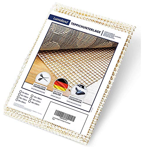 Lumaland Teppichunterlage Antirutschmatte 120 x 180 cm | rutschfeste Teppich Stopper Unterlage |...