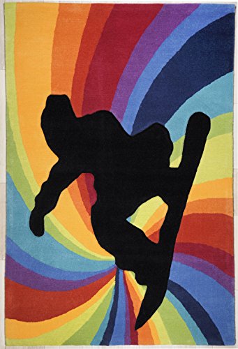 Hochwertiger Teppich Kinderteppich / bunt Regenbogen Teppich / Teppich / hochwertiger Jugendteppich...