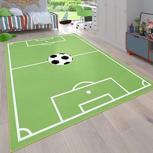 Paco Home Teppich Kinderzimmer Kinderteppich Spielteppich Fußballteppich Jungen Mädchen Modern...