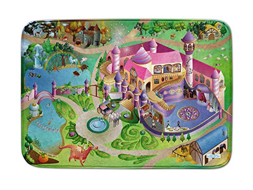 House Of Kids Spielteppich Ultrasoft - rutschfest 100 x 150 cm (Prinzessinen Schloß)