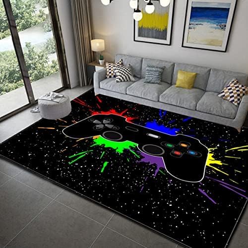 Ganekihedy Gamer Controller Teppiche rutschfeste Fußmatte Home Runner Teppich Schlafzimmer Kinder...