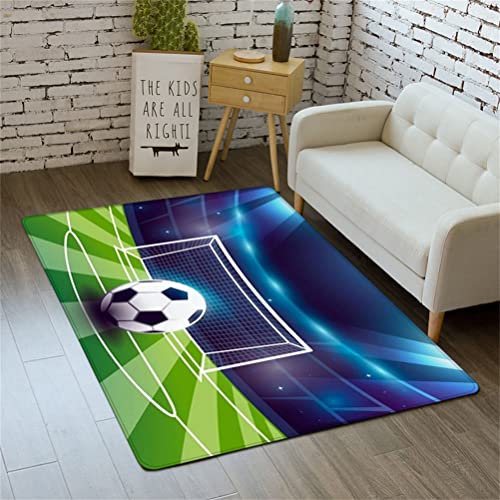PEIHUODAN Kinderteppich 3D Fußball Sport Moderne Wohnzimmer Schlafzimmer Junge Teenager große...