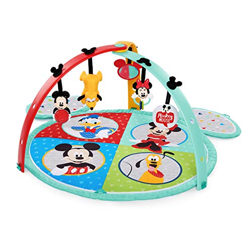 Bright Starts, Disney Baby, Micky Maus Spieldecke mit Spielbogen und Melodien, fünf extra...