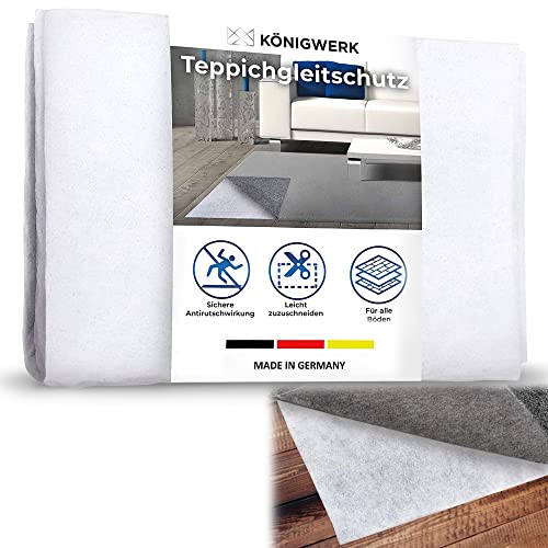 Königwerk Teppich Antirutschunterlage (80 x 150 cm) - Ohne Weichmacher - Extra sichere Antirutschmatte für Teppich und alle Böden - Perfekte Anti Rutsch Teppichunterlage