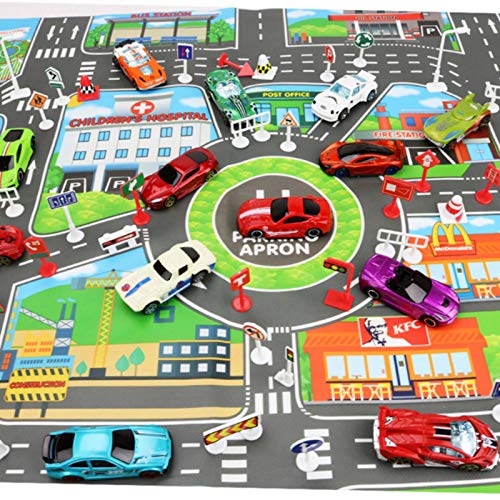 raspbery Kinder-Teppich,Spiel-Teppich Für Kinderzimmer Spielteppich Autoteppich Straßenteppich...
