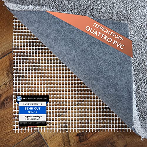 LILENO HOME Teppich-Unterlage rutschfest [60x120 cm] aus PVC Gitter - Anti-Rutsch-Matte zuschneidbar...