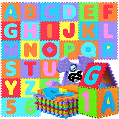 Spielwerk® Puzzlematte Baby 86 teilig TÜV Süd geprüft Eva Schaumstoff rutschfest Kinder...