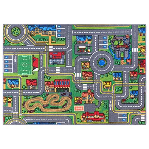 Carpet Studio Teppich Kinderzimmer 95x133cm, Kinderteppich, Spielteppich Straße Jungen & Mädchen,...