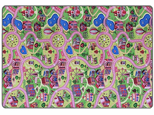 Primaflor Spieleteppich - Robuster Kinderteppich - Hochwertiger Teppich für das Kinderzimmer - Spielmatte Jungen/Mädchen - Sweet City - 200x300 cm