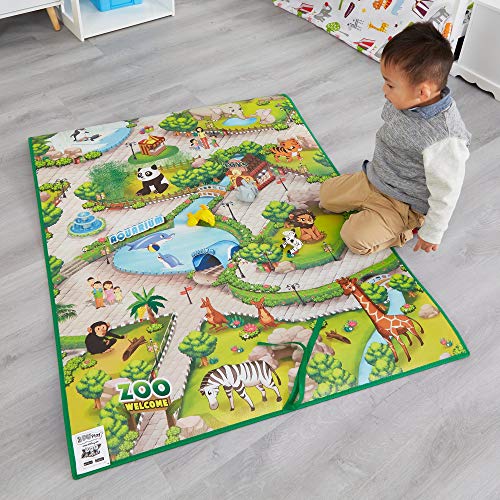 Liberty House Toys 657027 Multi-Coloured Children's Activity Play Mat Mehrfarbige Kinder 3Duplay Spielmatte Zoo