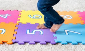 Puzzlematte mit Zahlen